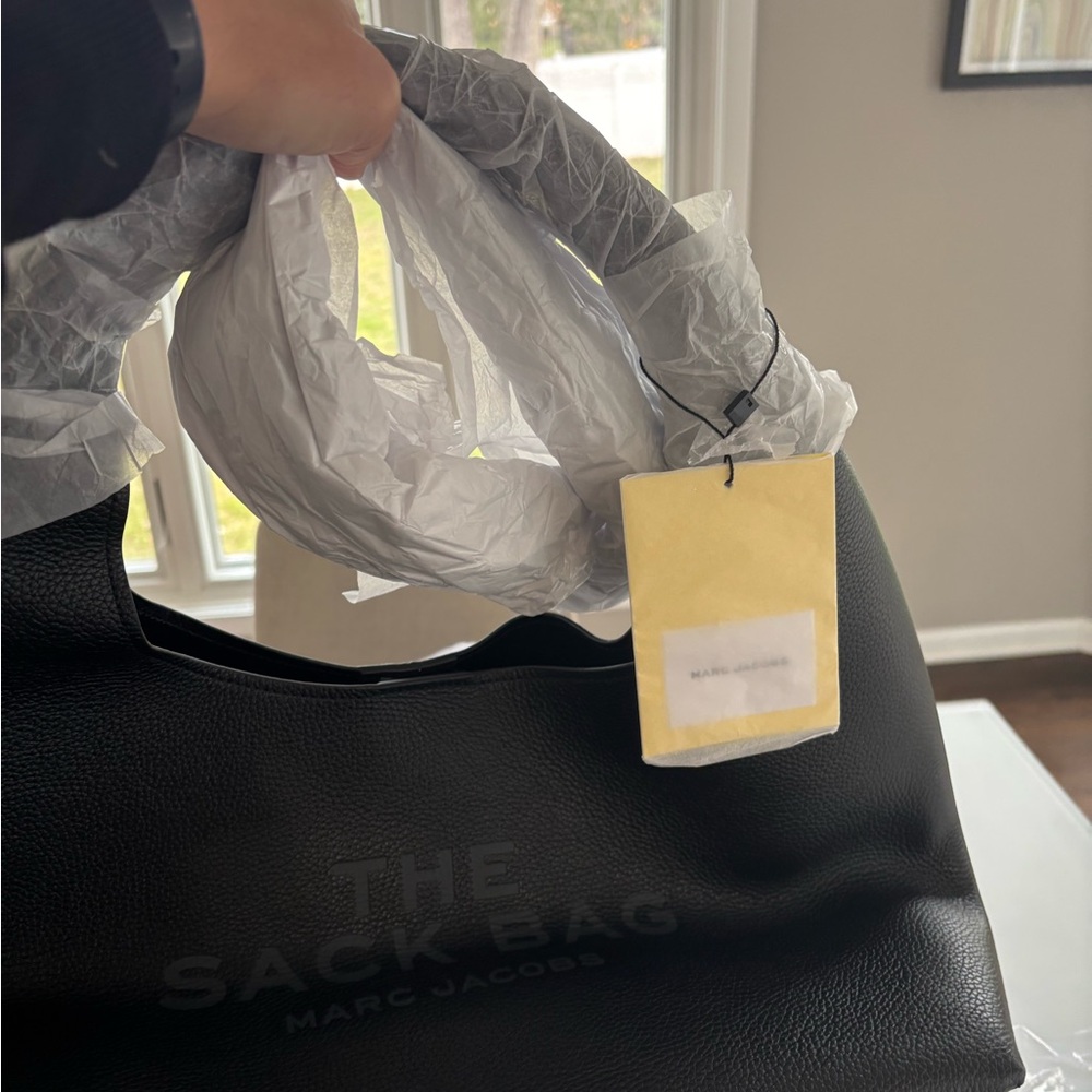 Marc Jacobs Black Leather The Sack Bag Large NWT - Picture 11 of 14